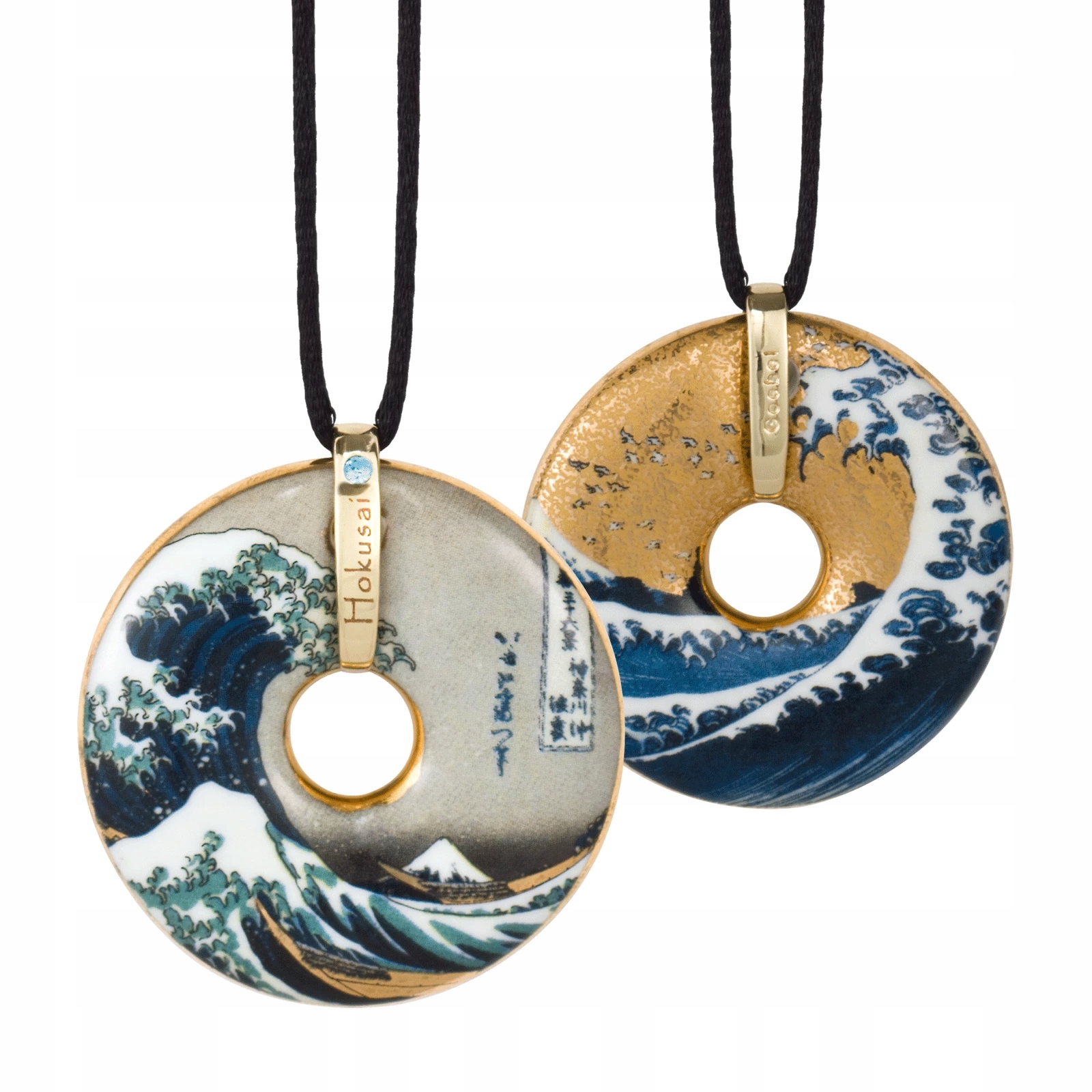 Náhrdelník 5 cm K.Hokusai Velká vlna Goebel
