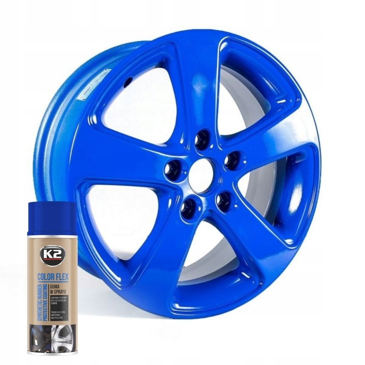 

K2 Color Flex Niebieski 400 ML Guma W Sprayu Felgi