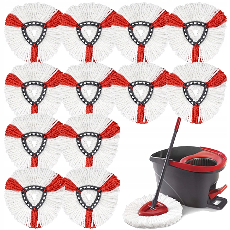 Levně 12 x Vložka Do Mopu Mop Náhradní Vileda Turbo Absorpční Vložka