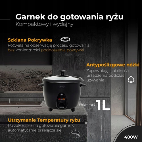 Garnek do Ryżu CR 6419 Camry 1L - Gotuj i Podgrzewaj
