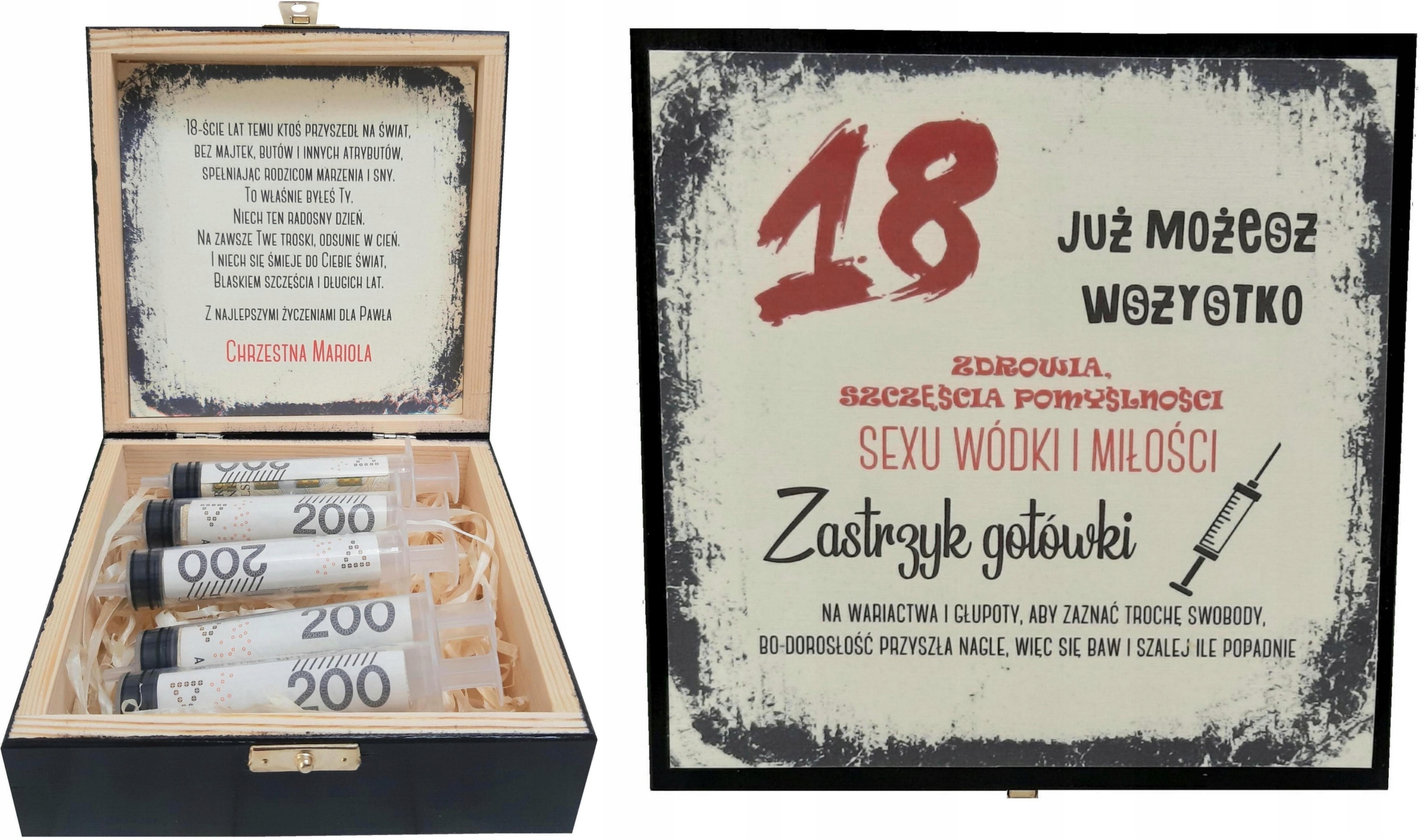 

Zastrzyk gotówki 18-tkę * Prezent kolor Czarny