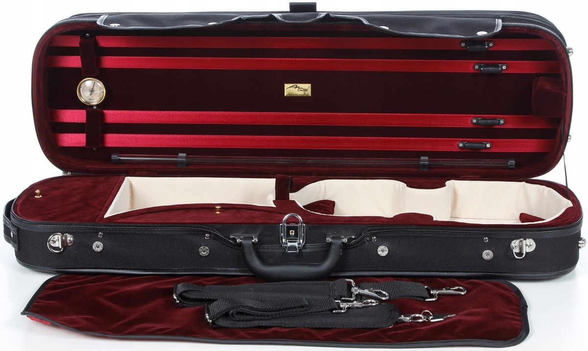 Houslové pouzdro na housle Classic 4/4 M-case Černo-bordové
