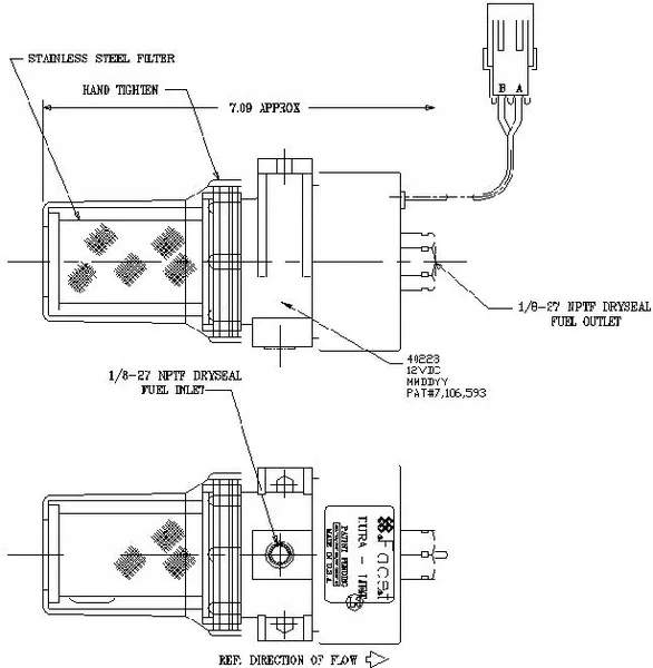 Pompa paliwa zasilająca 12V Facet 40223 Dura-Lift Producent części Facet