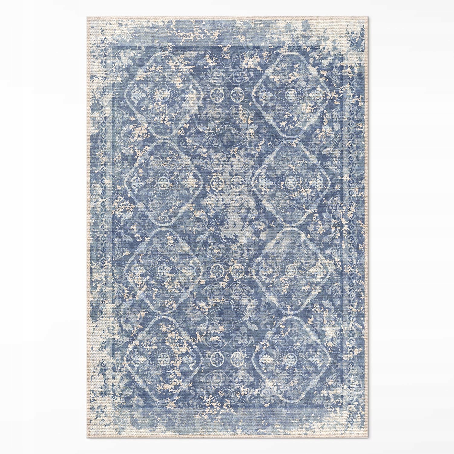 Behúň Vinylový Loft Štýlový ornament s vytretým vintage vzorom Veľký 140 x 210 cm