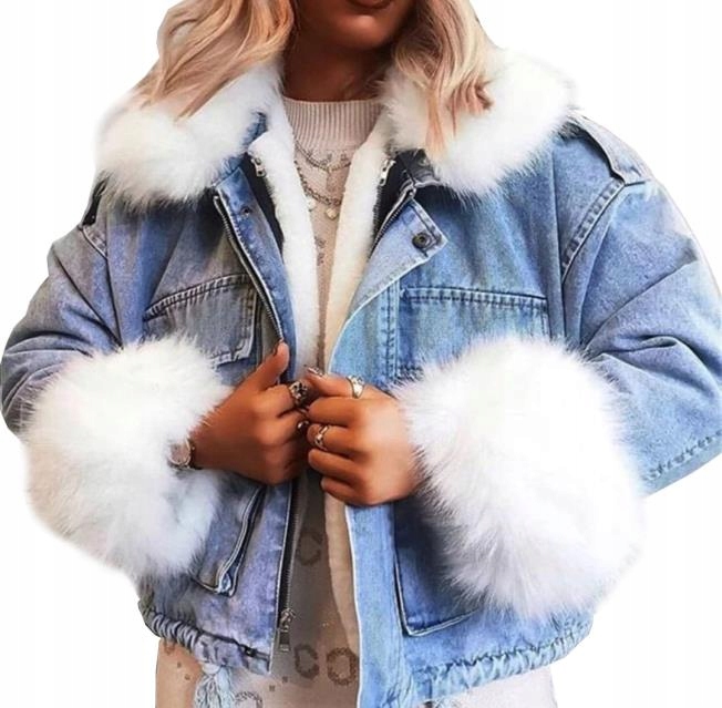 

Kurtka Jeansowa Z Futerkiem Katana Futerko Miś S