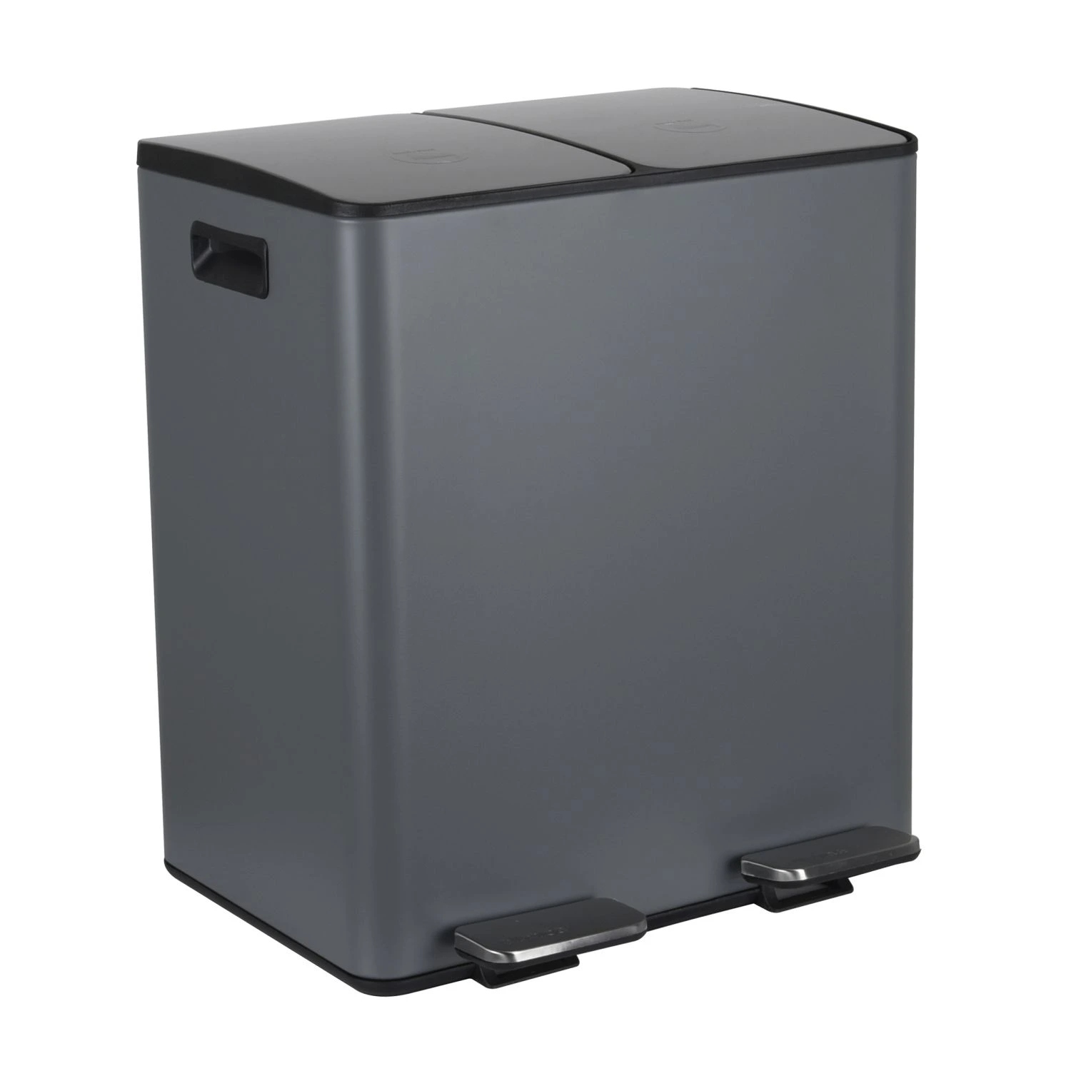 Levně Spirella pedálový odpadkový koš na tříděný odpad Aliya, matná šedá ocel, 2