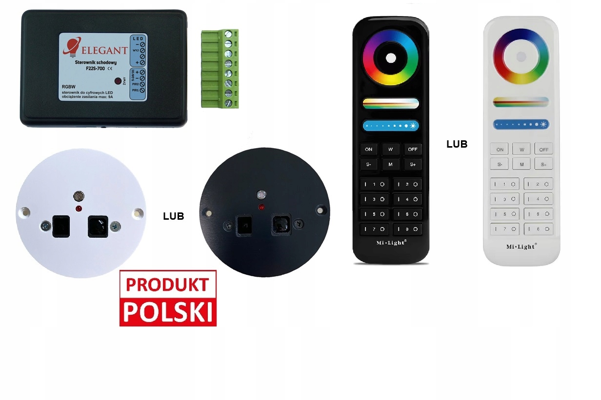 Led schodišťový ovladač Ws2814F Rgbw F22S +2x senzor pohybu a soumraku