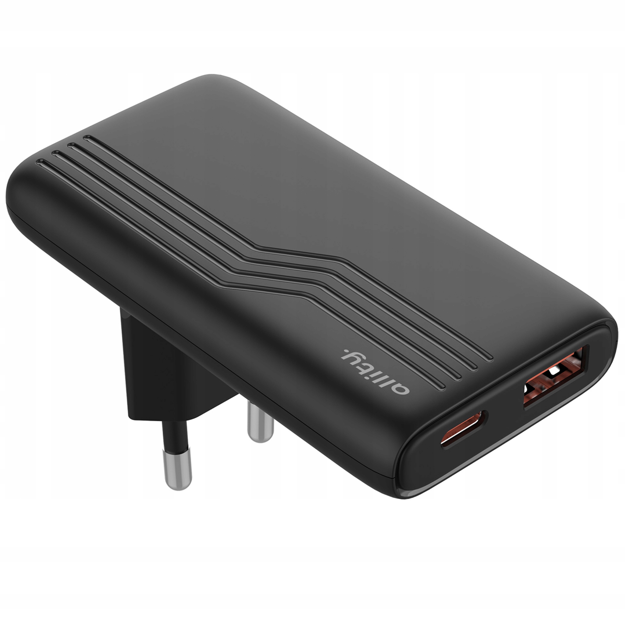 Síťová nabíječka GaN 65W, rychlá, štíhlá, skládací, Usb-c/a Us konektor Allity