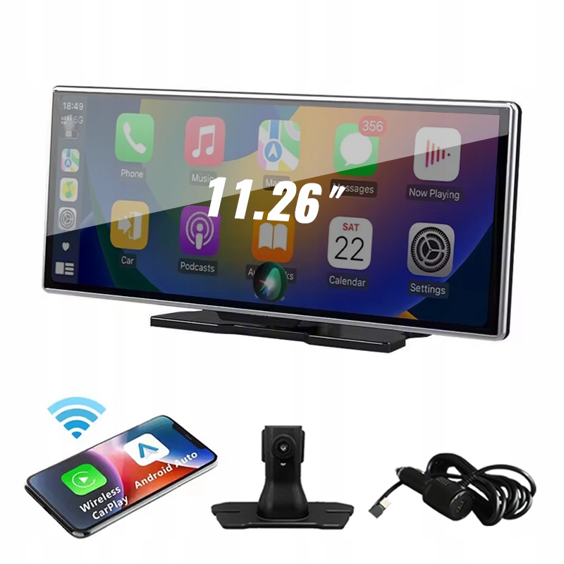 Univerzální multimediální autorádio s 11,26" obrazovkou, Carplay, Android Auto