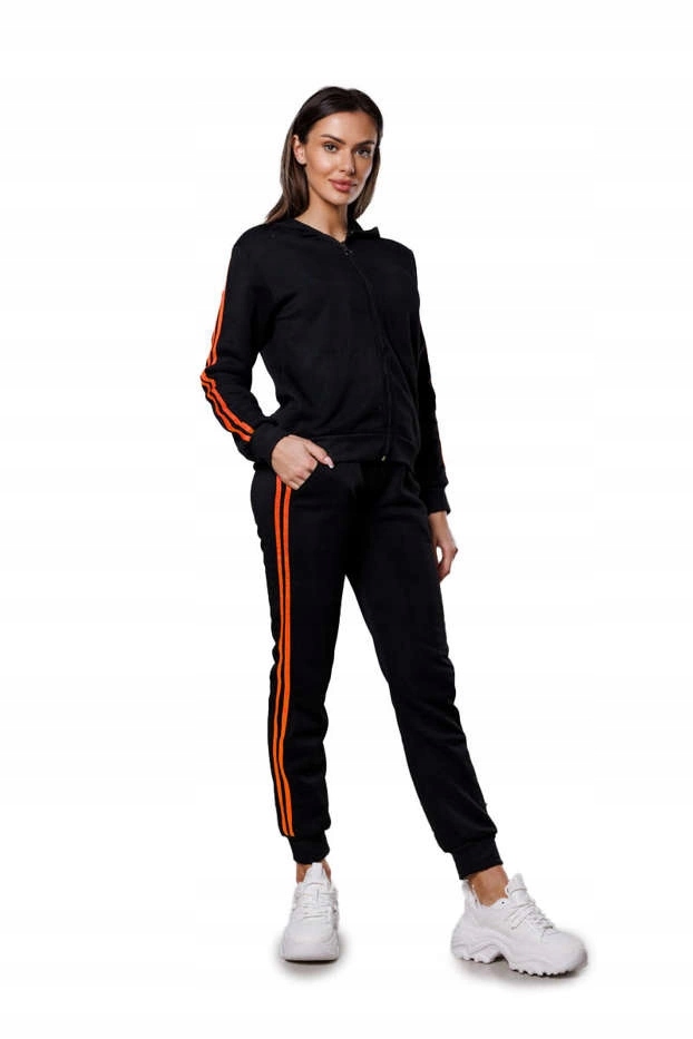 Tepláková Souprava KK0057 Černá-oranžová M/L