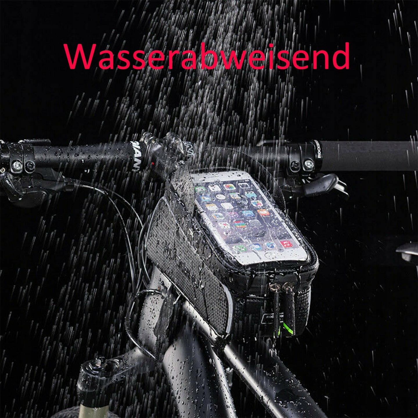 Torba Rowerowa ROCKBROS 017-1BK na smartfon Cechy dodatkowe elementy odblaskowe wodoszczelność