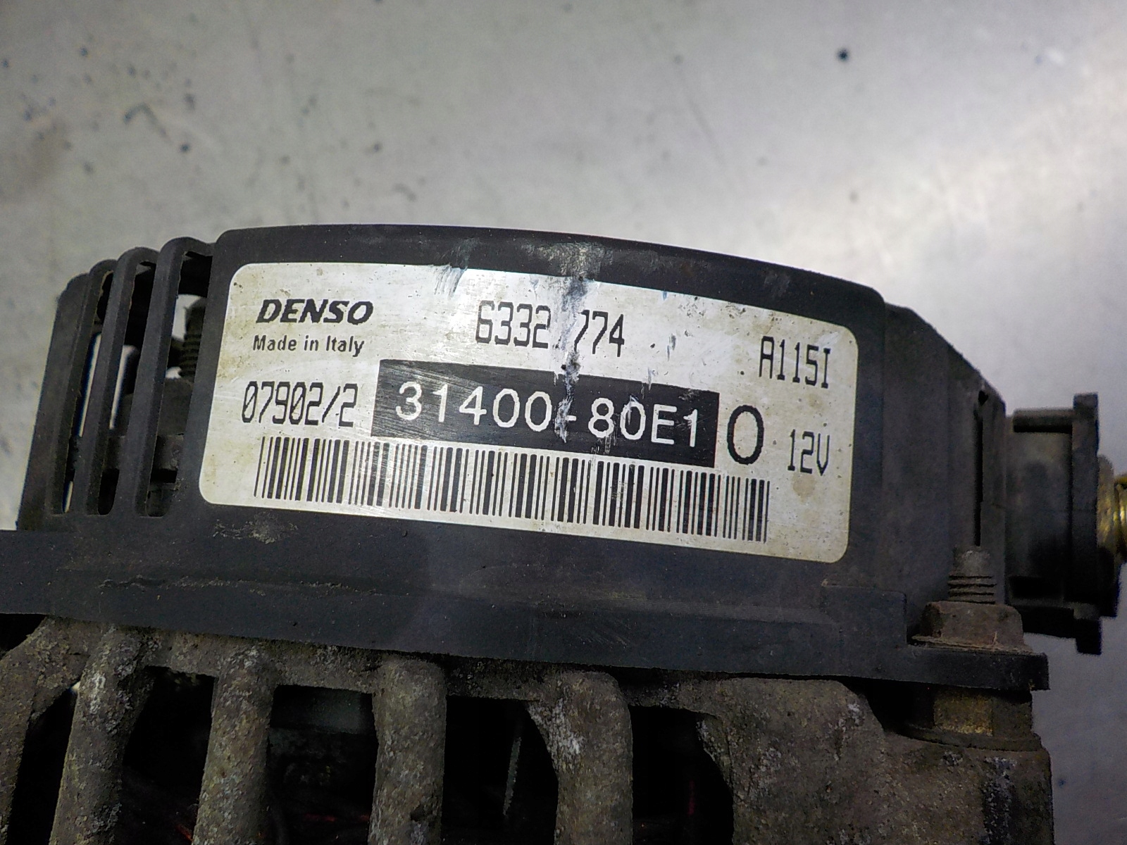 SUZUKI SWIFT 1.0 B ALTERNATOR 31400-80E1 63327774