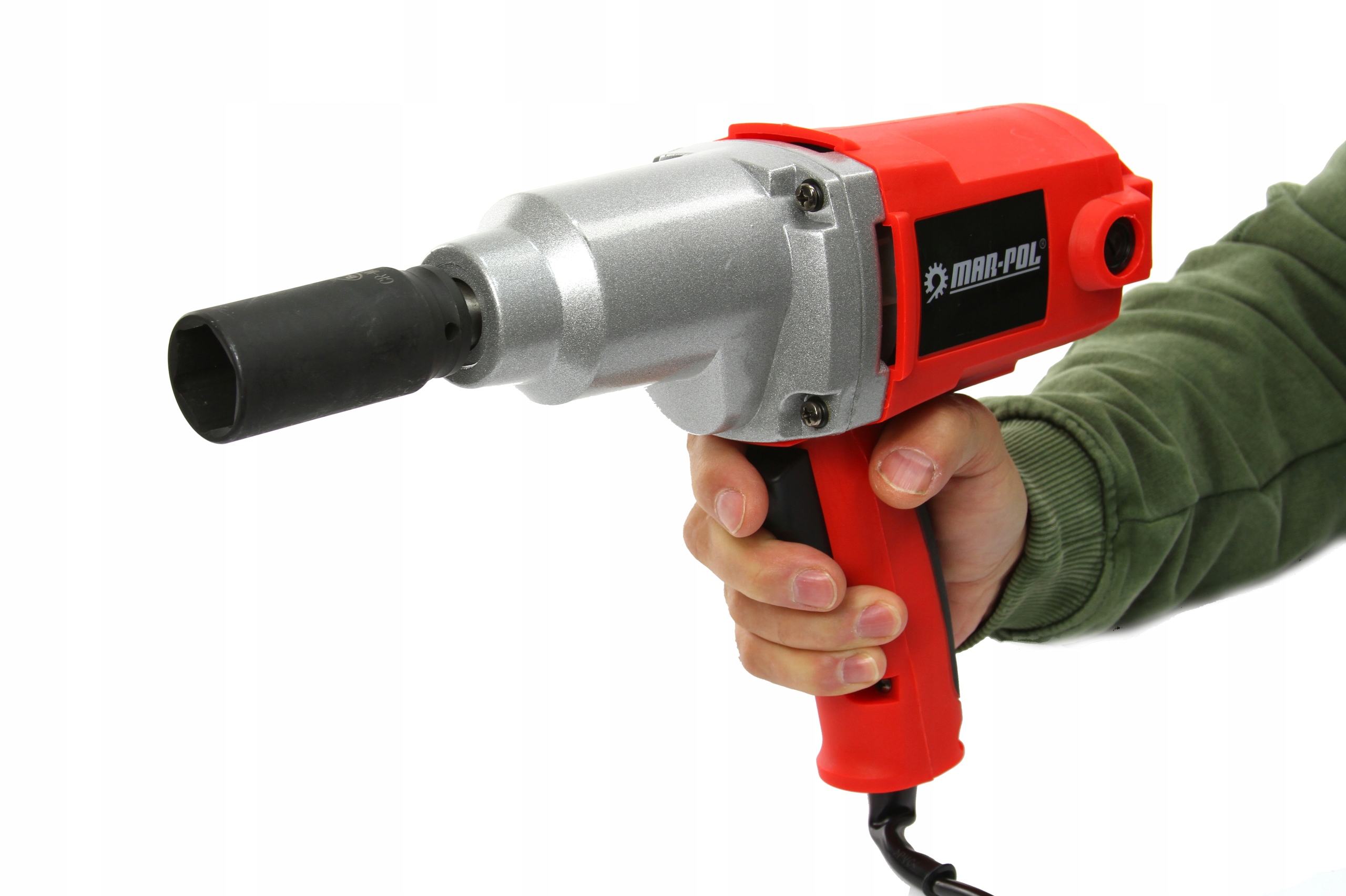 KLUCZ ELEKTRYCZNY UDAROWY DO KÓŁ 800Nm 2000W 1/2'' + 4 NASADKI MAR-POL Napięcie (V) 230 V