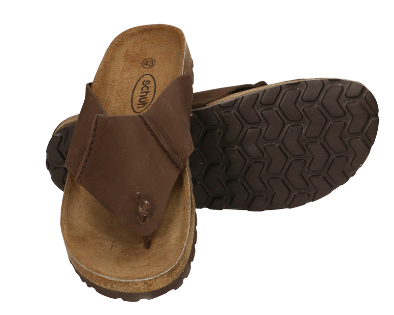 

Męskie Klapki Japonki Zdrowotne Korek Skóra