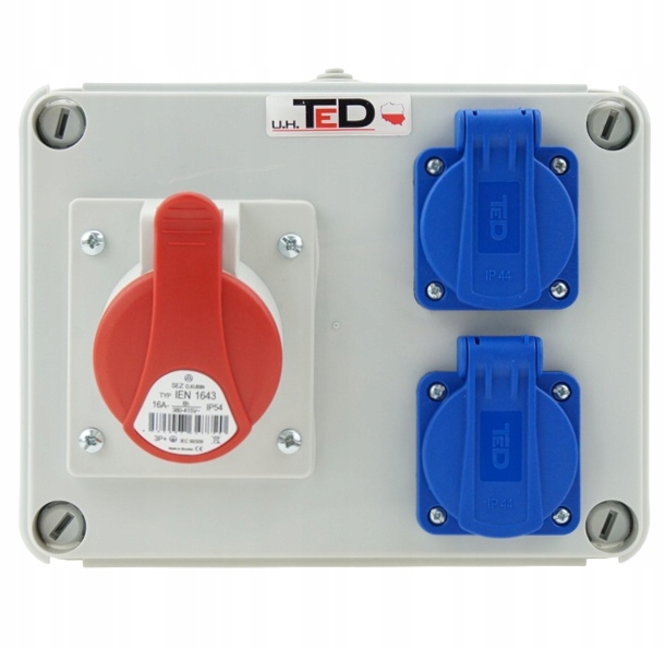 Stavební Rozvaděč 1 X 400V 16A/4P 2 X 250V 16A IP44