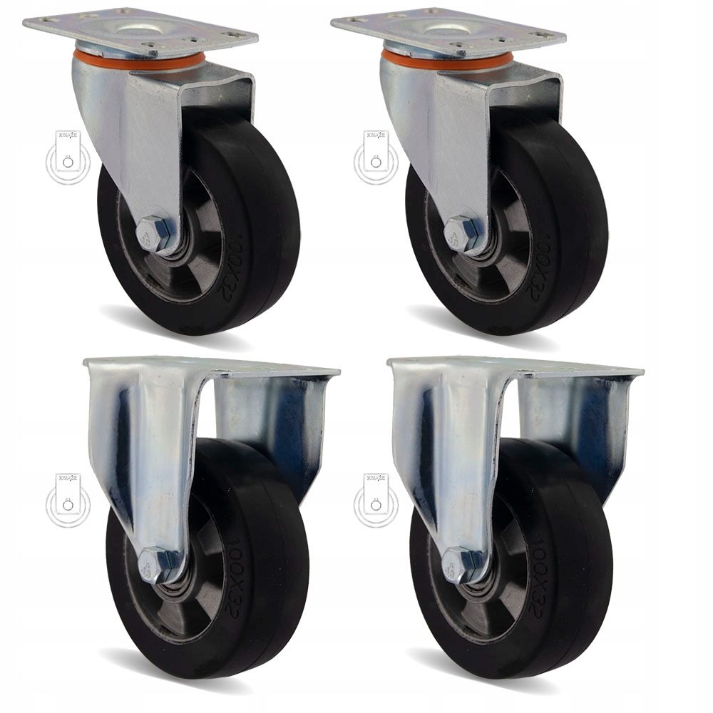 13HALGE100K2 Kolo fi100 vozík regál komplet 4 ks