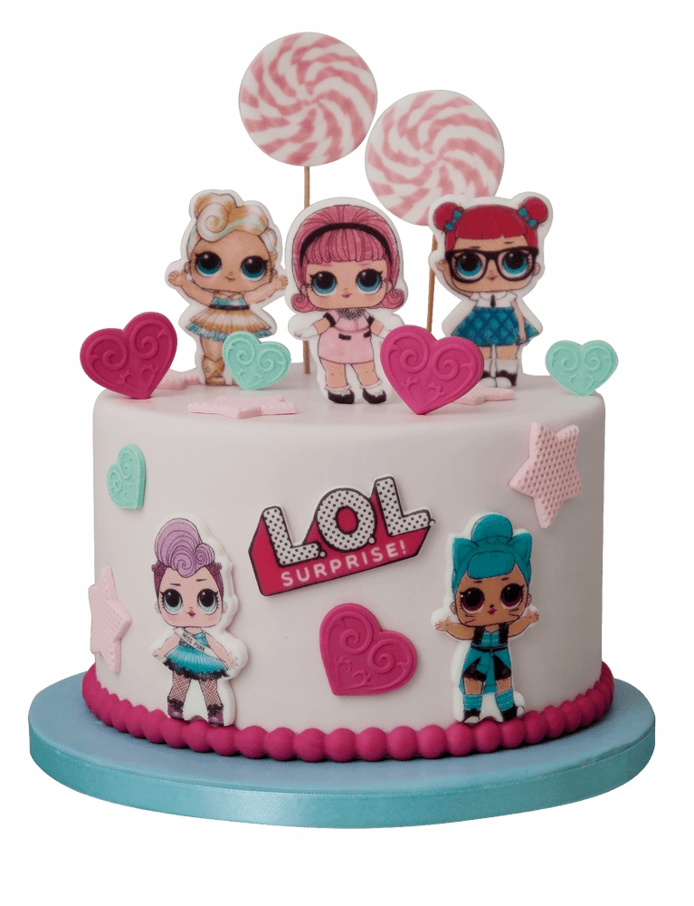 Levně Sada na zdobení dortu Lol Surprise 2D 19 ks