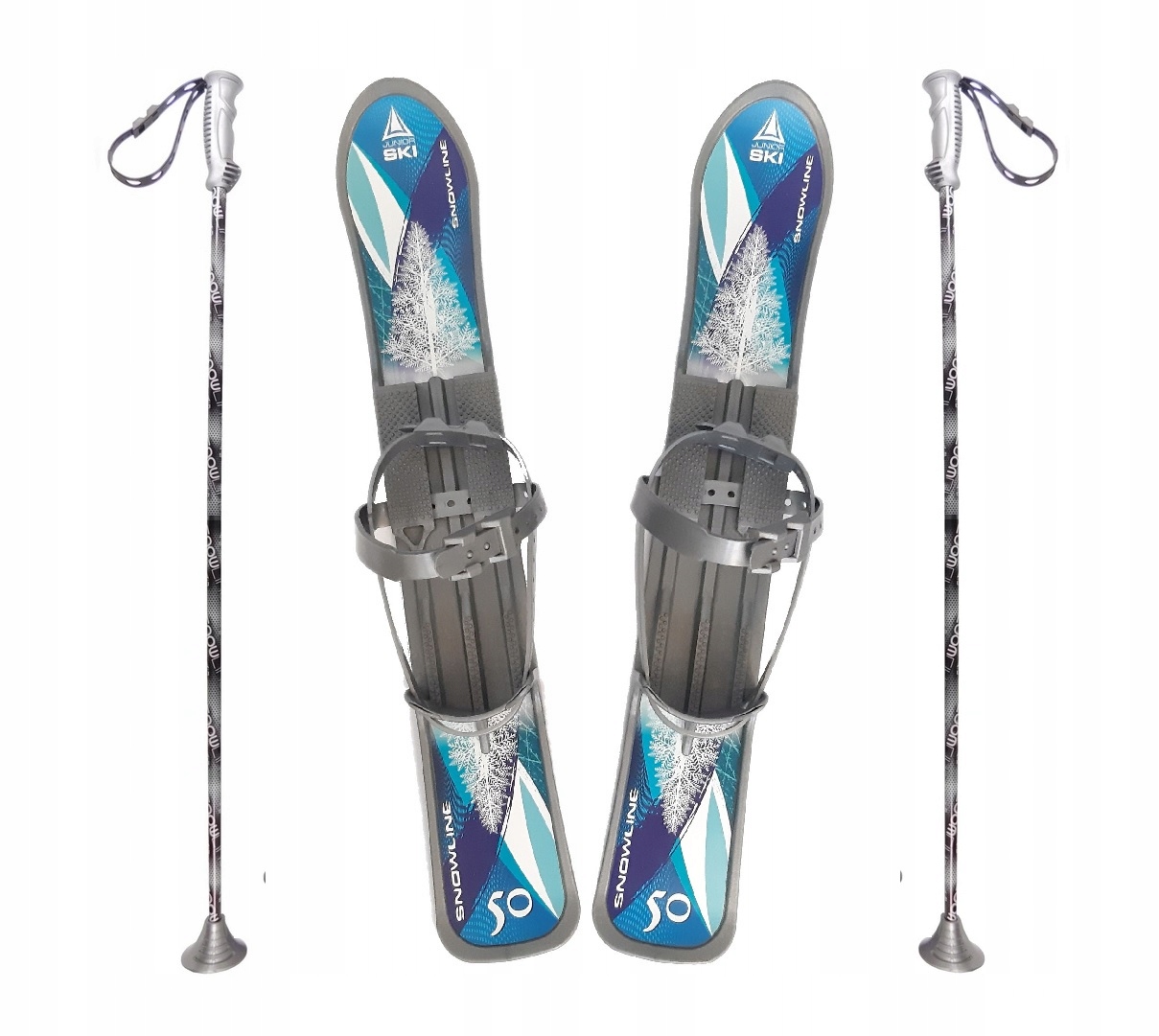 Narty dziecięce z kijkami Junior Ski 50 cm Pl