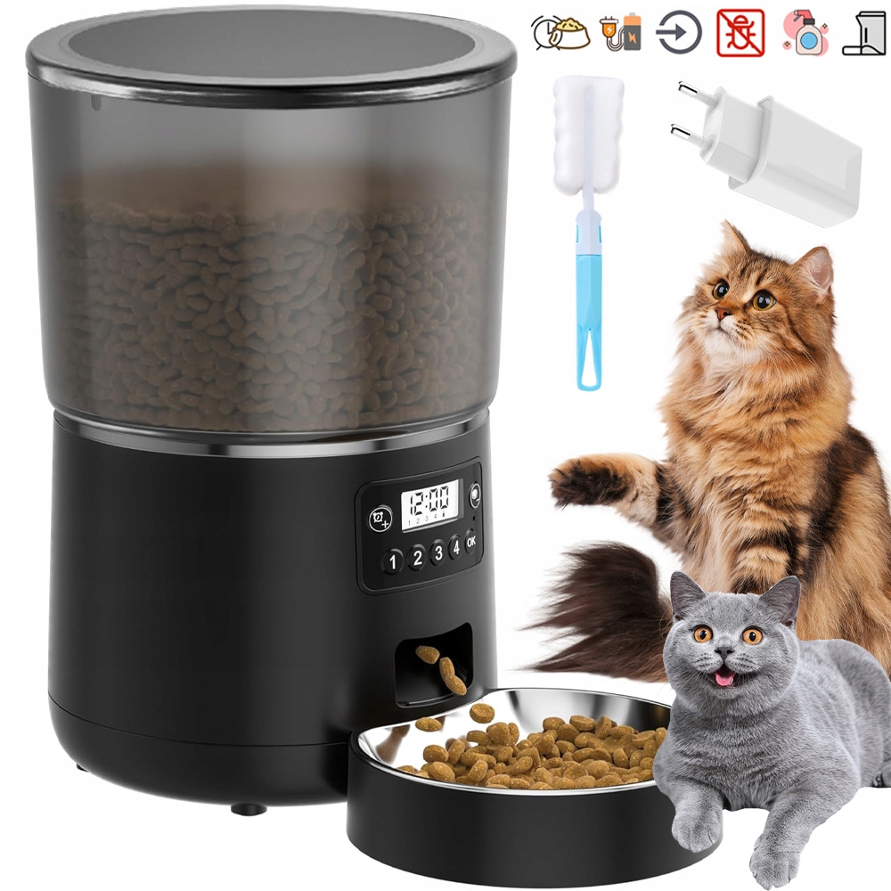 Levně Automatický Podavač Krmiva Pro Kočky Králíka Dávkovač Se Snadno Čistí