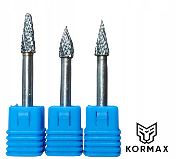 Rychlootáčkový frézovací rotační pilník 8 mm na kov s karbidem Set 3ks