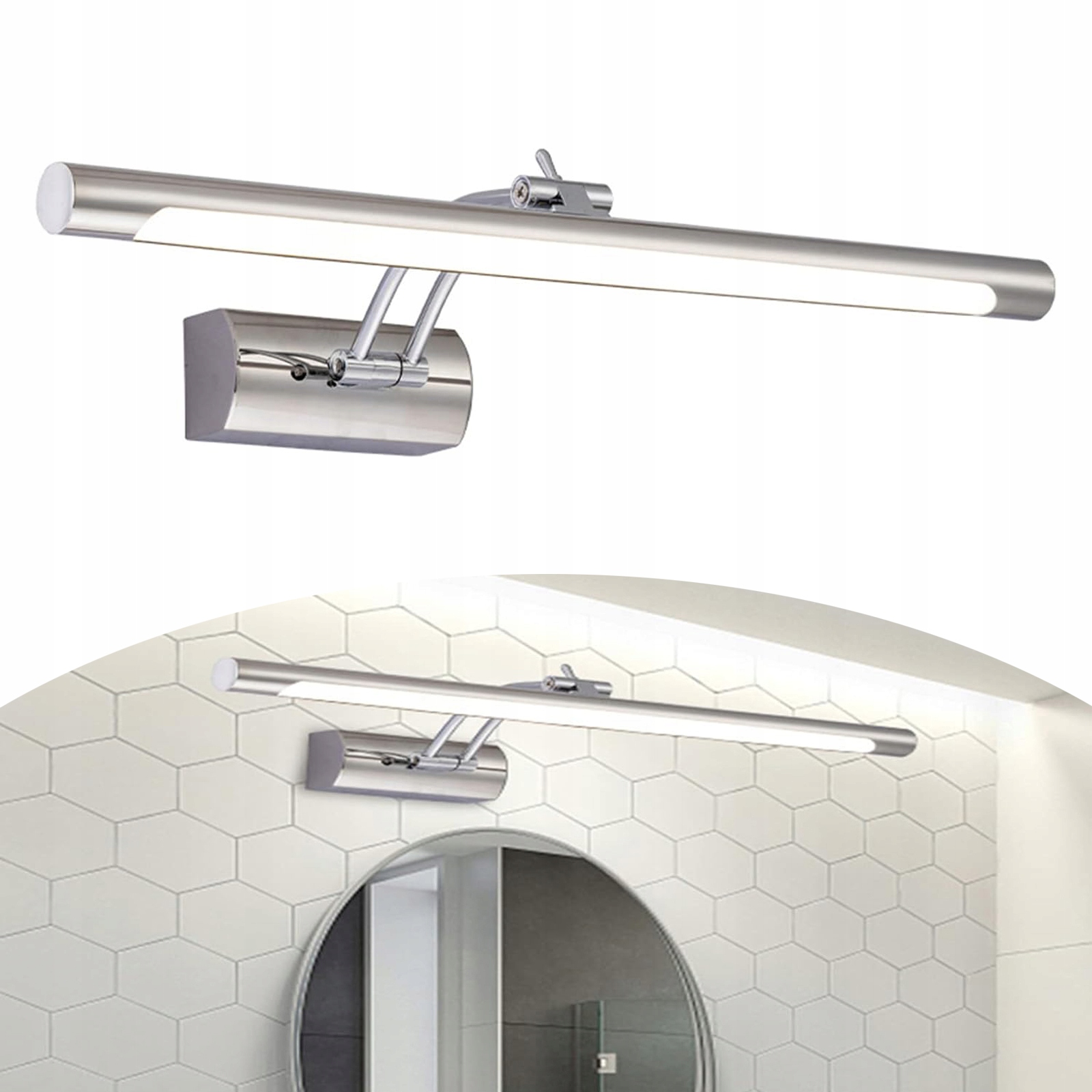 Kinkiet Led Łazienkowy Lampa Nad Lustro 10W Ciepły Biały 55cm