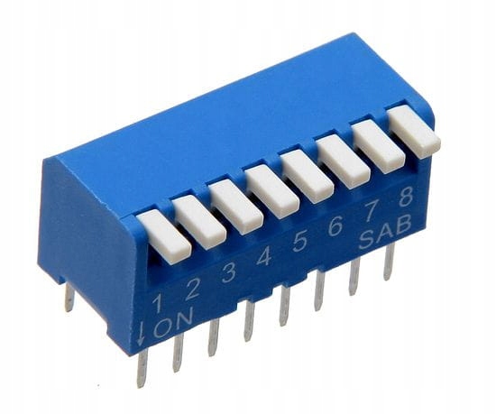 PIANO8 Mikroprzełącznik DIP dł. 21.5mm - do druku