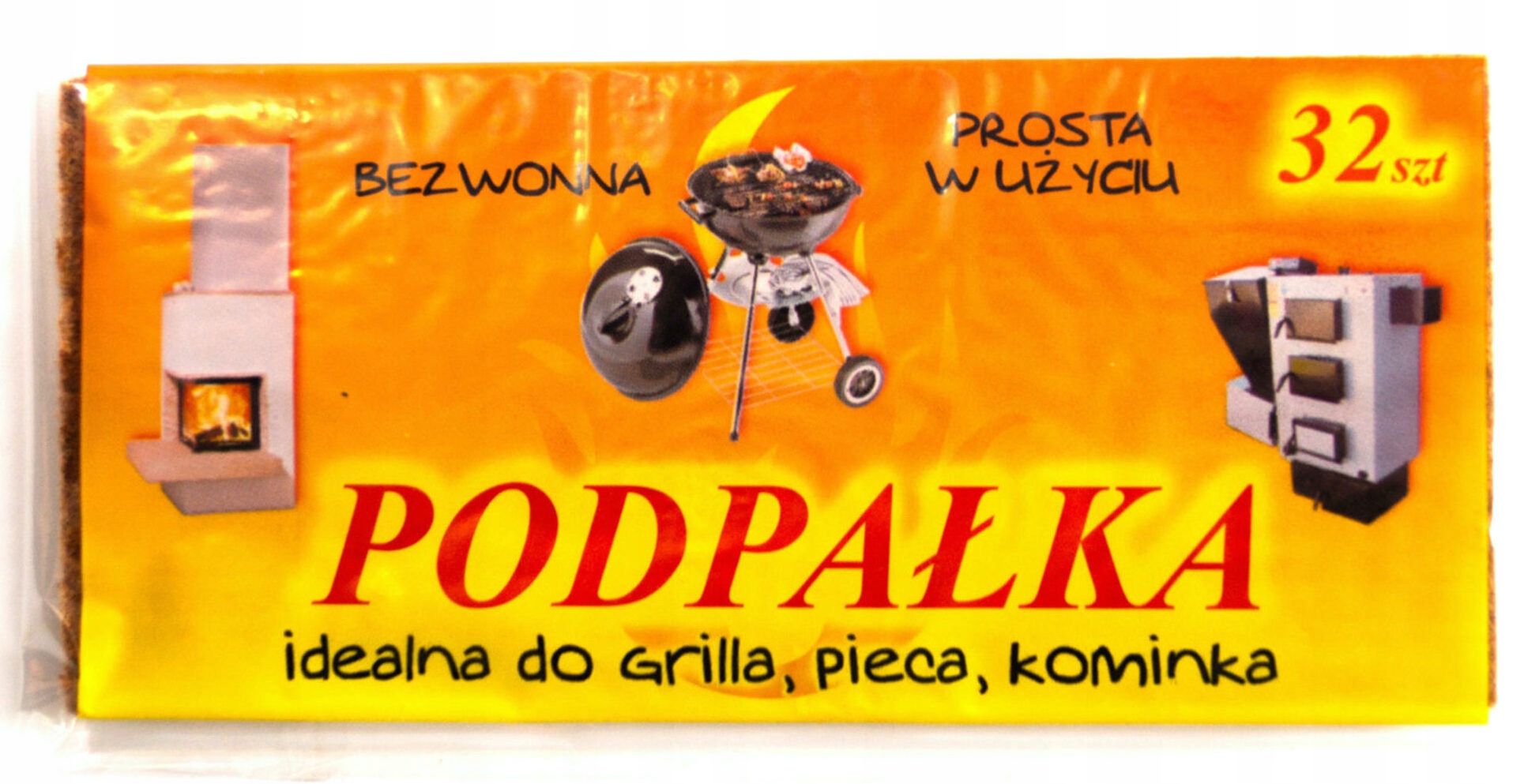 Podpałka, rozpałka do grilla bezwonna, 32 kostki