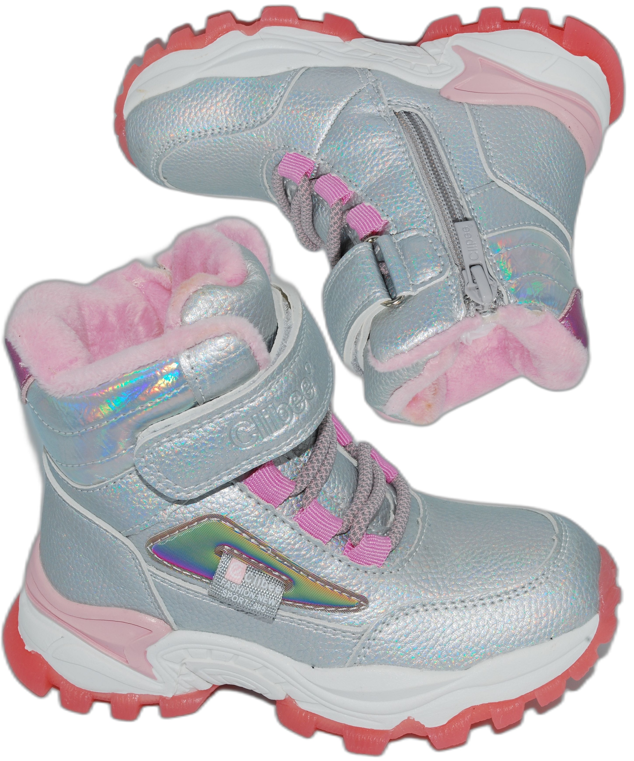 

Śliczne Śniegowce Clibee Na Suwak r.27 17,2cm