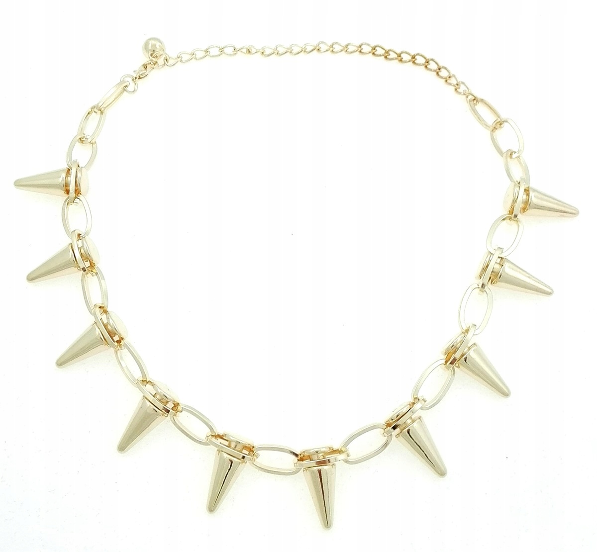 

N591-2 Naszyjnik choker z kolcami kolor złoty