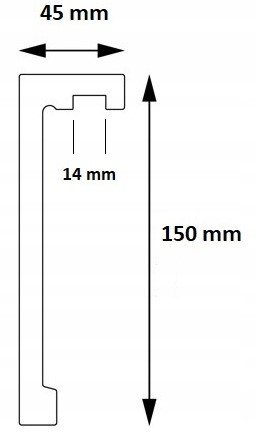 Listwa Maskująca Karnisz 3 metry LED Creativa LK-02 15 cm nowość 3 metrowa Wysokość 150 mm
