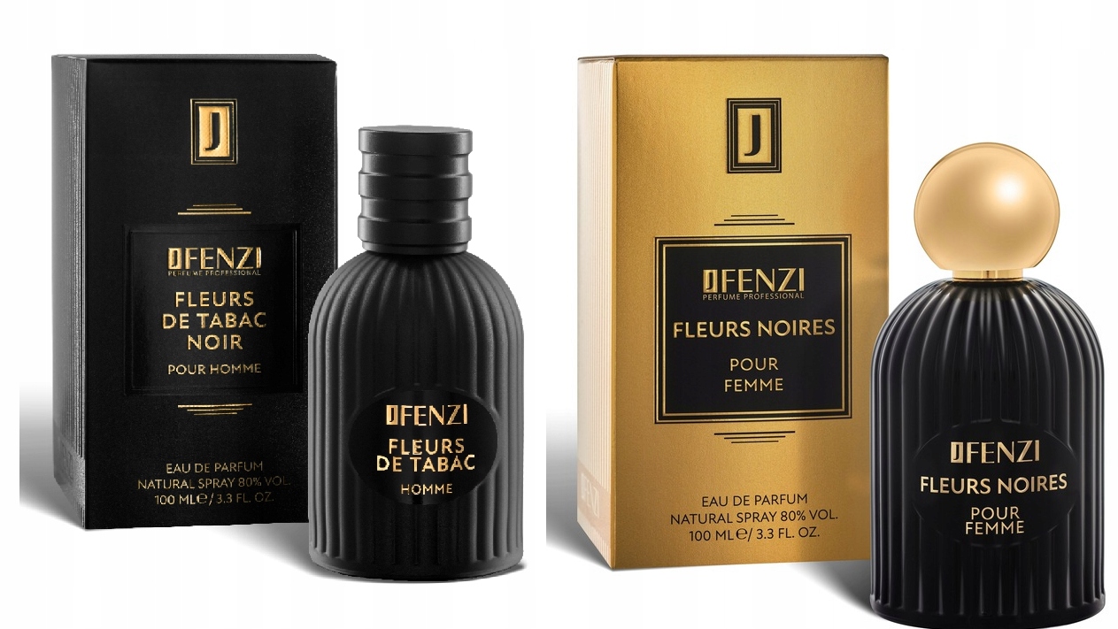 JFenzi Fleurs De Tabac Noir Homme Fleurs Noires Femme 2x100 Edp
