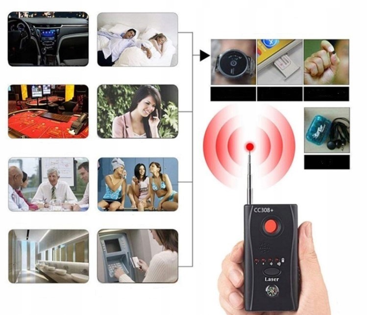 ANTY SZPIEG WYKRYWACZ KAMER PODSŁUCHÓW GPS GSM DETEKTOR LOKALIZATOR LASER Stan opakowania oryginalne