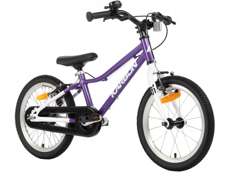 Rower dziecięcy Karbon Superlight Automatic 16 cali dla chłopca Fioletowy