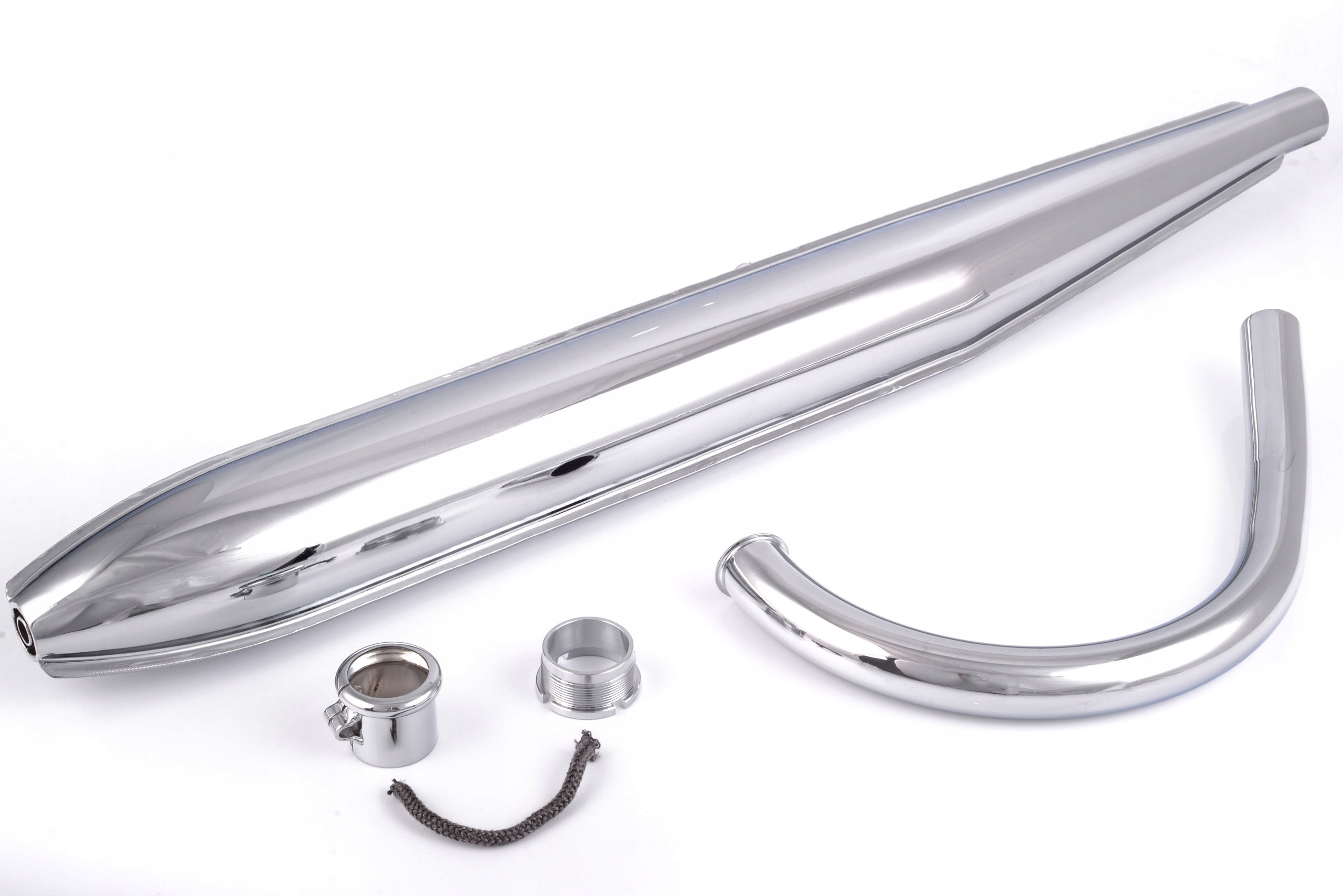 SHL M11 TŁUMIK WYDECH OBEJMA KOLANKO CHROM DELUX