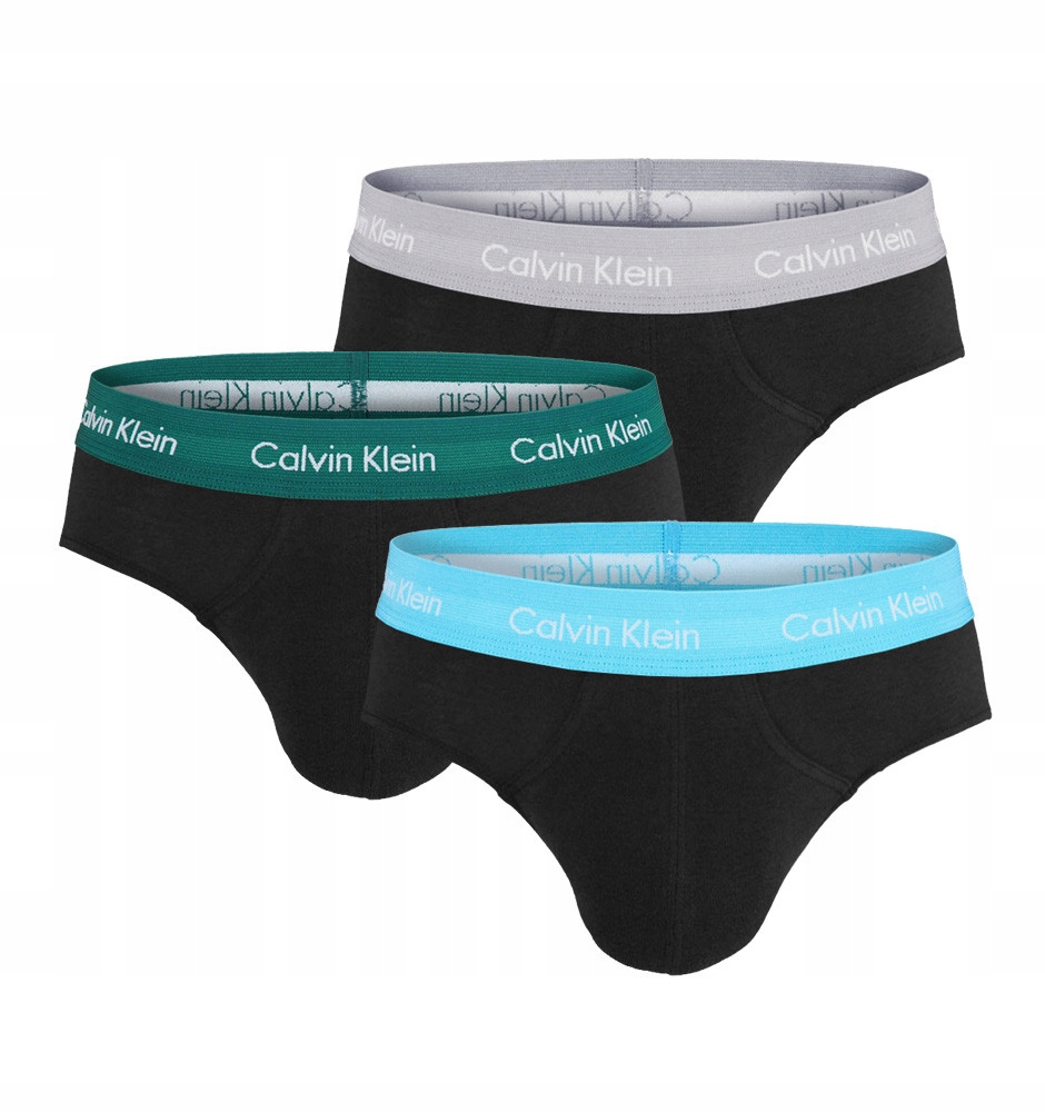 Calvin Klein Slipy černé 3-PACK 3 kusy Velikost S