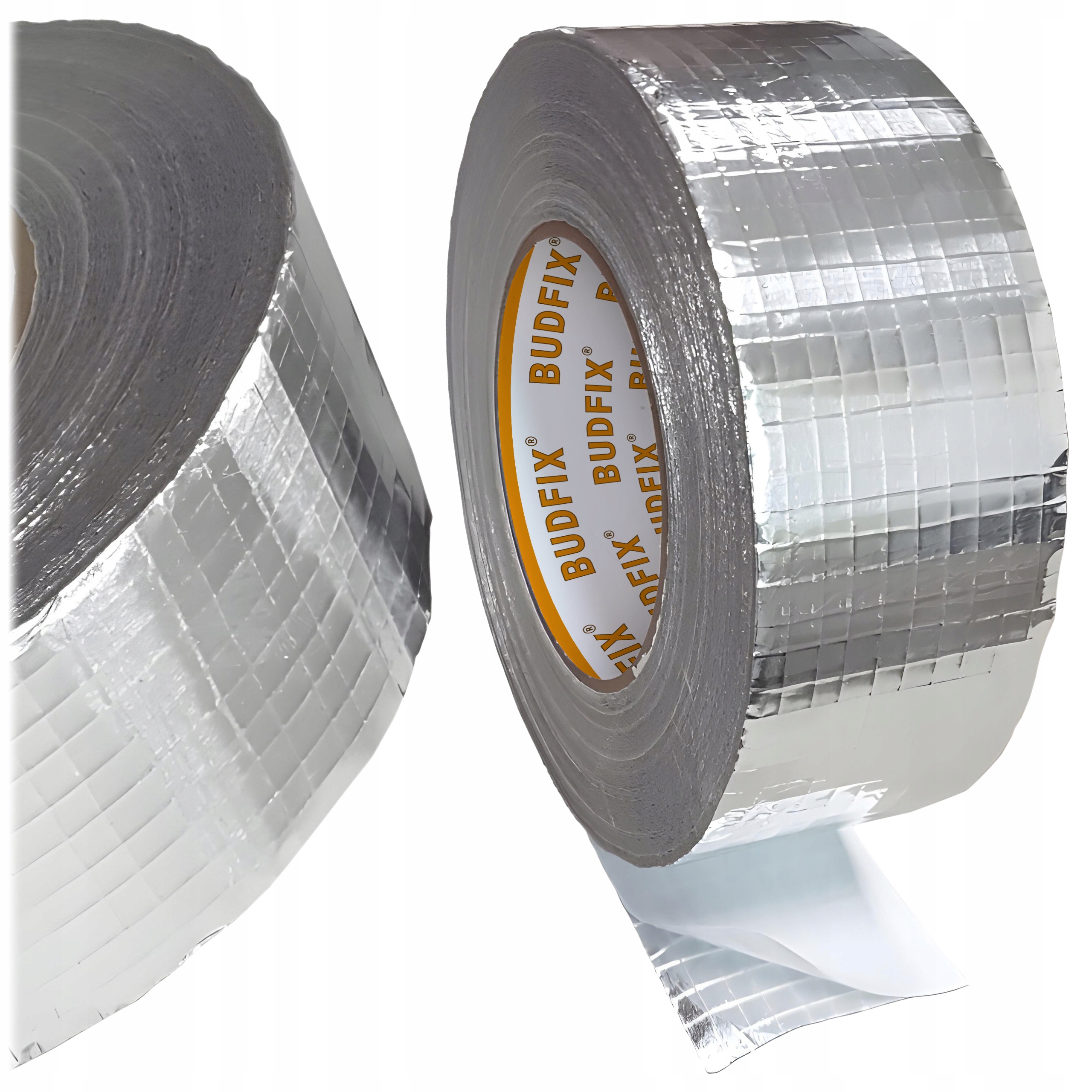 TAŚMA ALUMINIOWA ZBROJONA samoprzylepna 48mm 45m do 120°C montażowa klejąca