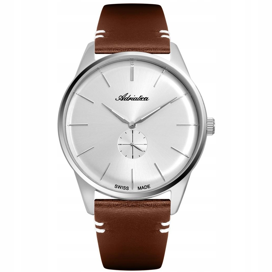 Pánské Hodinky Adriatica A8264.5213Q s hnědým řemínkem