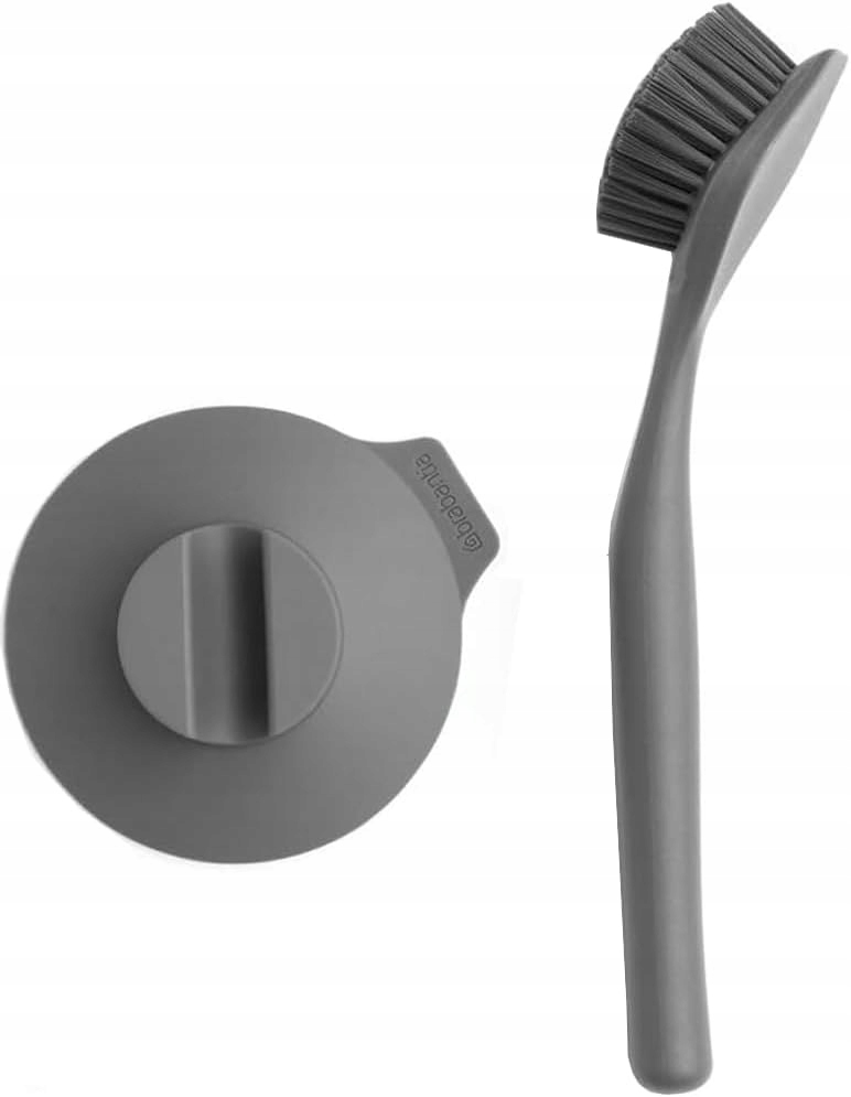 Brabantia kartáč na nádobí se škrabkou, šedá rukojeť, polyester