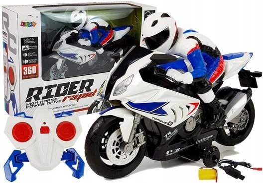 

Motocykl zdalnie sterowany R/c 2.4G Biały