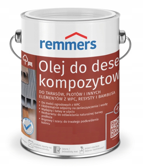 Remmers Olej Do Desek Kompozytowych, Wpc, Kompozytów Tarasu brązowy 2,5L