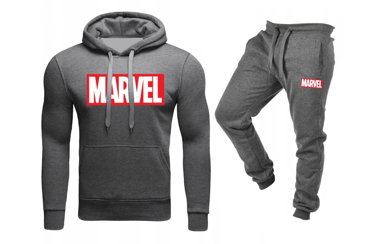 Tepláková Souprava Teplákovka Pánská Marvel Mikina Kalhoty Šedá XXL