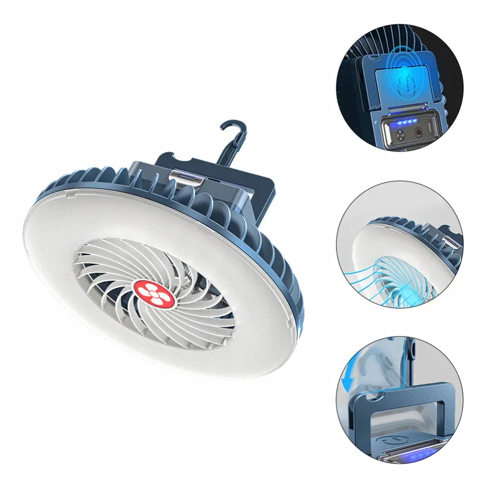 

Wiatrak Wentylator Na Usb Z Lampą Led Kemping