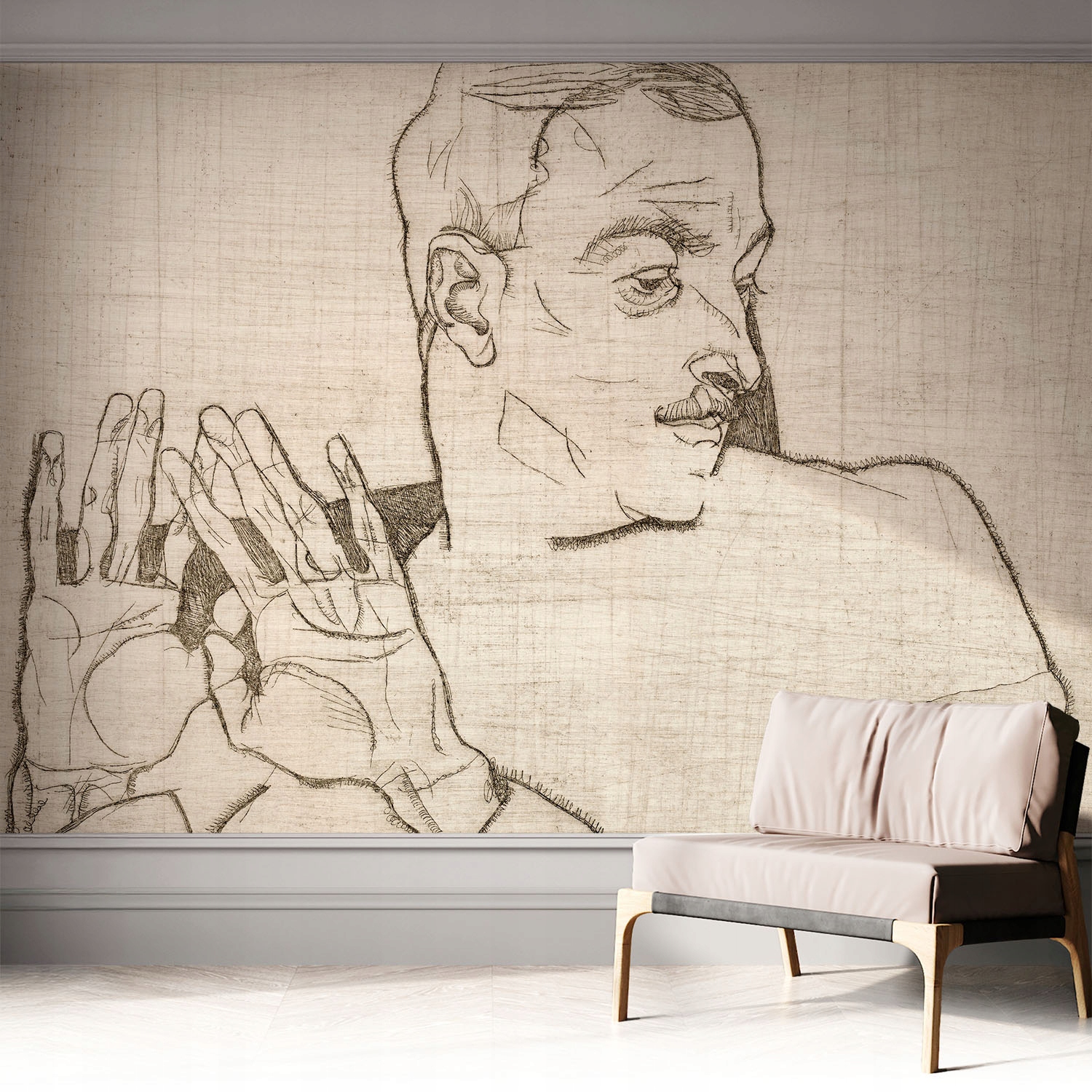 Designová fototapeta na zeď Samolepicí Výrazná postava 312 x 219 cm
