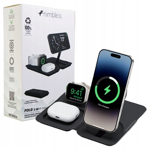 Bezdrátová Indukční Nabíječka 3v1 Nimble Pro Apple Watch iPhone AirPods