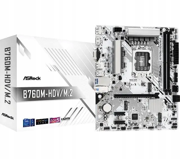 Płyta główna ASrock B760M-HDV/M.2 DDR5 micro Atx Intel socket 1700 2x DDR5