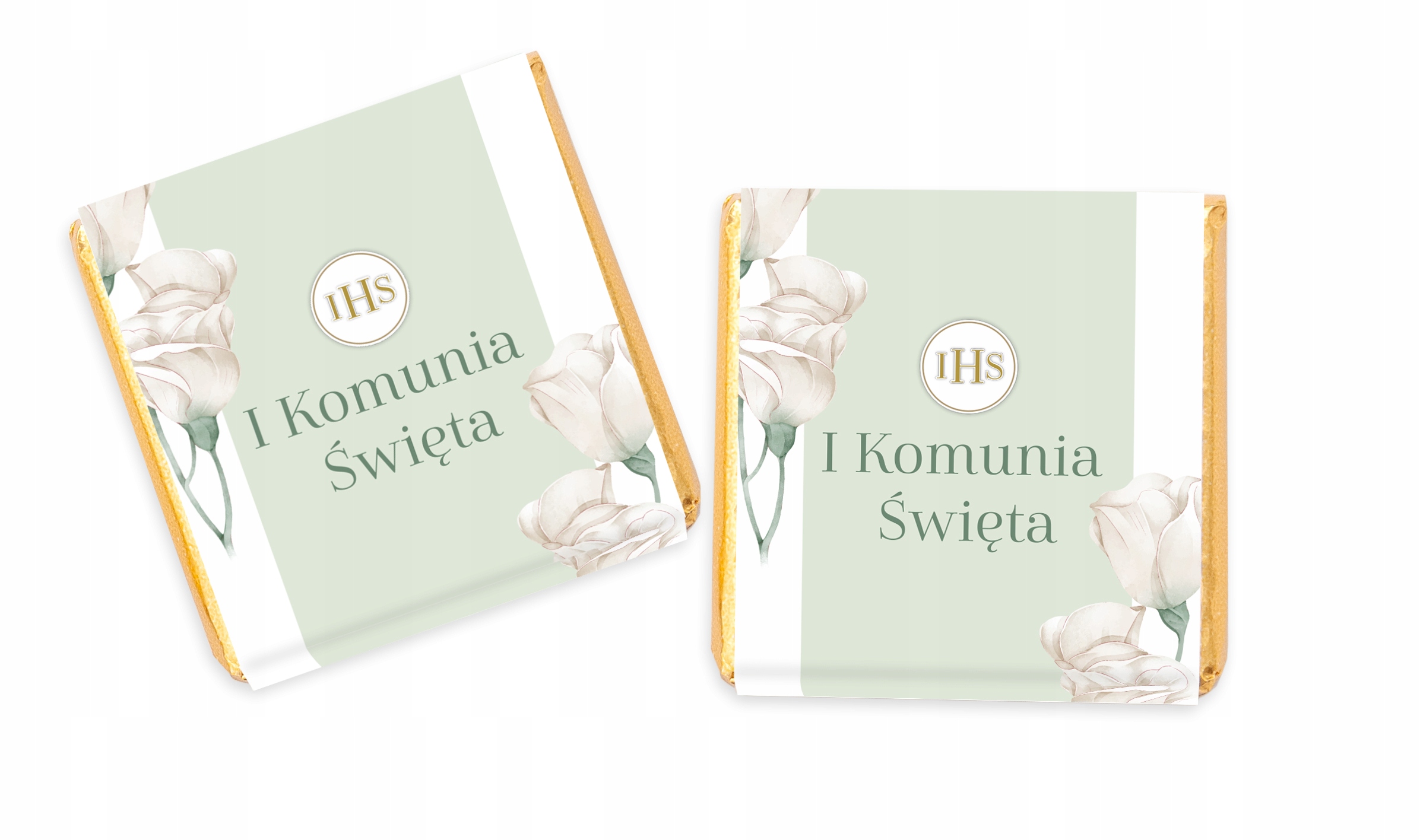 Levně Belgické mléčné čokoládky pro svaté přijímání, sada 50 ks, květinová kolekce