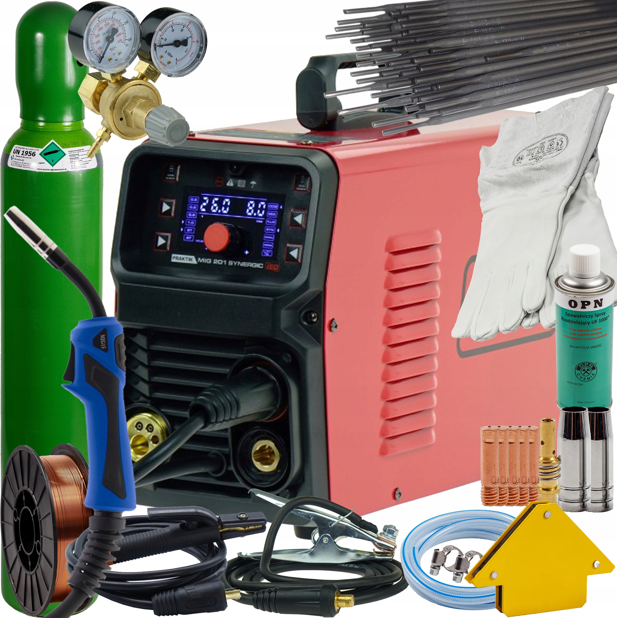 Svařovací Stroj Migomat Mig/mma/tig Euro Praktik Mig 201 Synergie Igbt Ideal 3