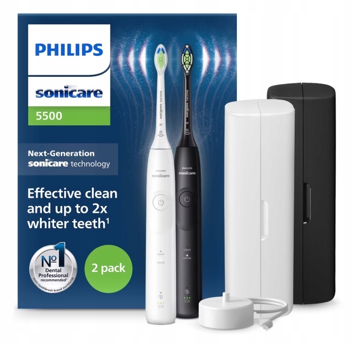 Zestawa 2szt szczoteczek do zębów Philips HX7119/02 Sonicare Series 5500
