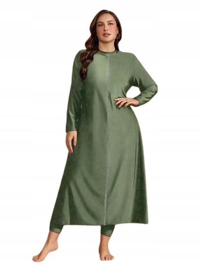 Shein Plus Size Dvoudílné plavky Zelené dámské 50 1JA