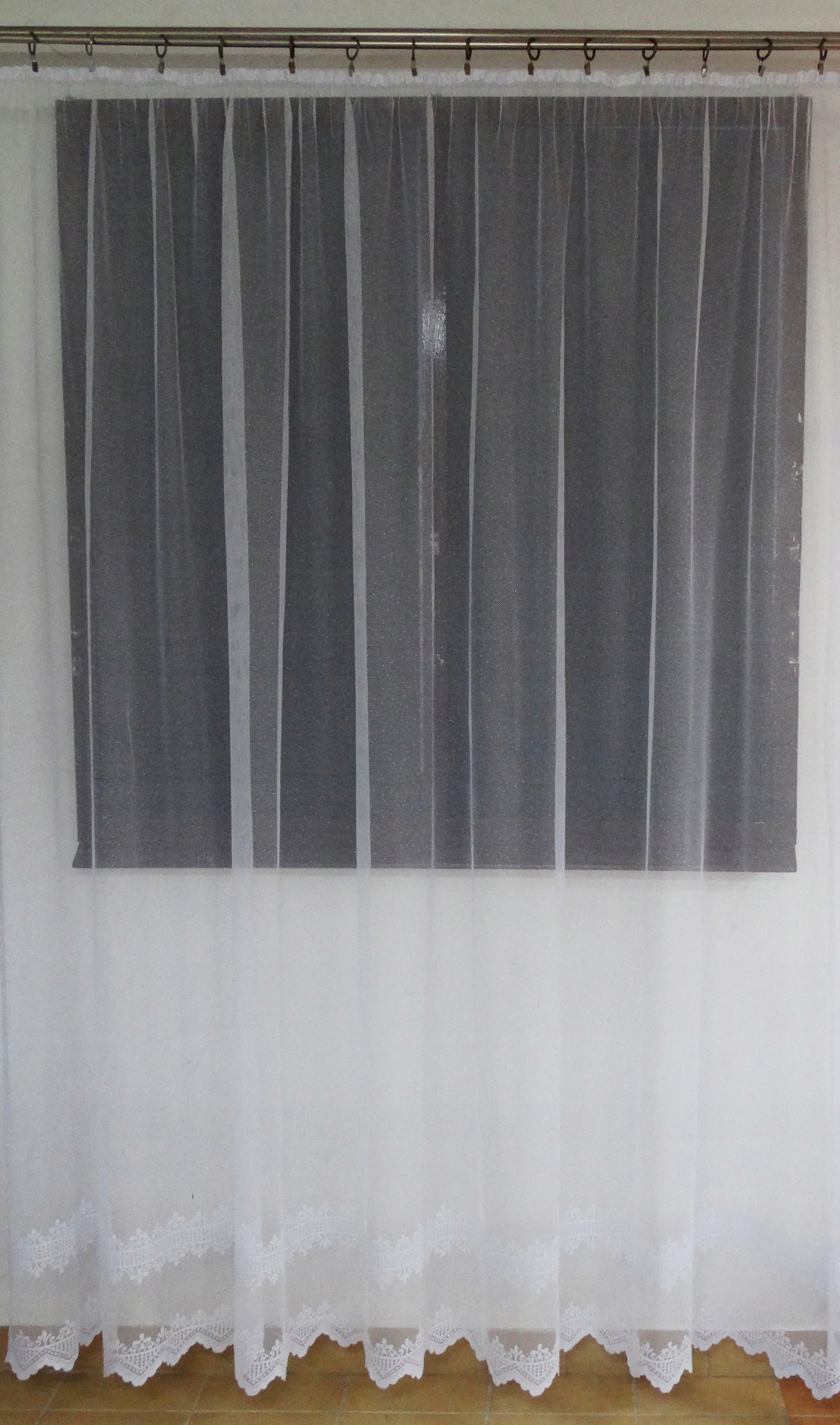 Mg Záclona 32/100 Bílá 300X240 cm Hotová S Páskou Skr